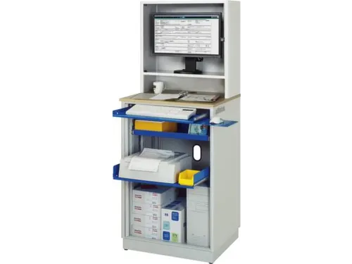 pc-kast,HxBxD 1810x720x660mm,monitorvak,toetsenbord-/muisblad