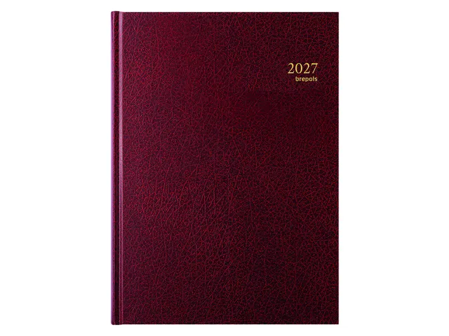 Agenda 2027 Brepols Bremax Santex A4 1dag/1pagina 4 kolommen bordeaux