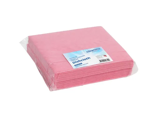 Werkdoek Cleaninq viscose 38x40cm roze 10 stuks