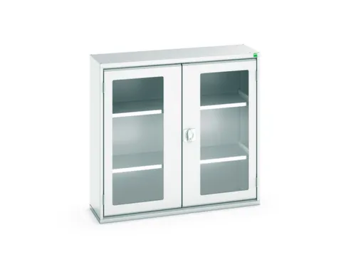 vitrinekast 1000x1050x350mm 2xStalen bodem romp RAL7035 front RAL7035