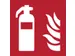 Pictogram bordje Djois Brandblusser 200x200mm rood
