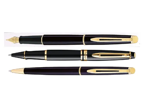 Vulpen Waterman Hémisphère Black Gold GT Fijn Blauwe inkt