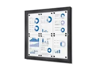 OUTLET Vergrendelbaar vitrine mededelingenbord Indoor/Outdoor 6xA4 Ant - 1