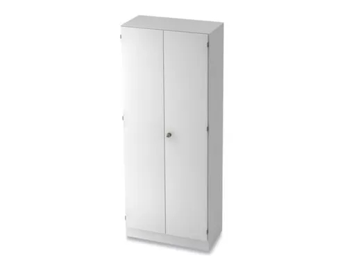 kantoorkast openslaande deuren HxBxD 2000x800x420mm hout wit