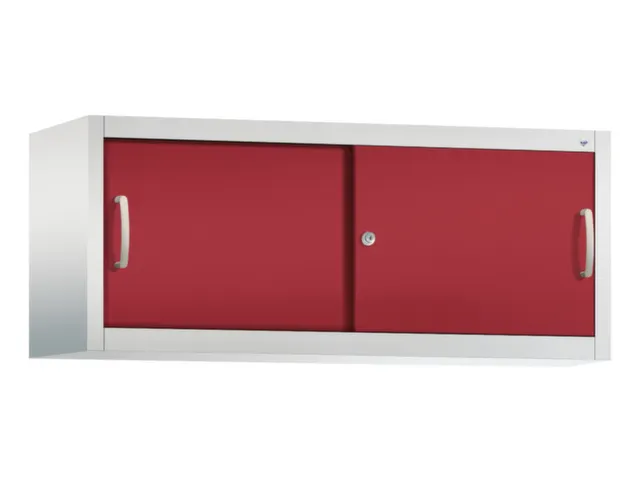 opzetkast,v. schuifdeurkast,romp RAL7035,front RAL3003