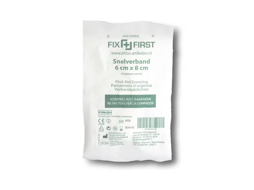 Snelverband FixFirst gerold 6x8cm 10 stuks