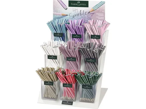 Potlood Faber-Castell Grip sparkle 9 kokers elk 48 potloden