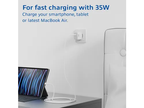 Oplader ACT 35w 1-poort usb c wit