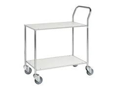Tafelwagen,Draagverm. 150Kg,2Etage(S),Etage(S) Melaminecoating,Wit