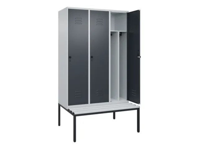 locker voor scheiding van kleding,HxBxD 2120x1200x815mm,3vak