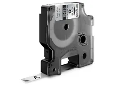 Dymo Rhino 18485 Permanente Polyester Tape Zwart Op Gemetaliseerd 9mm