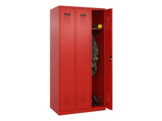 locker,HxBxD 1850x900x500mm,3vak,vak B 300mm,cil.-slot,staand op vloer - 1