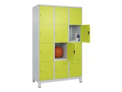 lockerkast,HxBxD 1950x1200x500mm,3x4vakken,vak B 400mm,cil.-slot