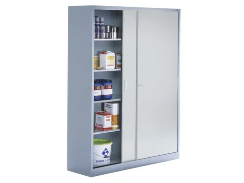 schuifdeurkast,HxBxD 1950x1600x600mm,romp RAL7035,front RAL7035