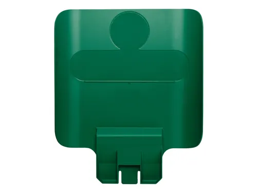 Paneel Rubbermaid Slim Jim Recyclestation voor label groen