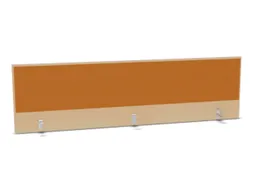 opzetpaneel,v. bureau,aanbouw achter,B 2000mm,NE-esdoorn,BN3005-geel
