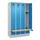 locker met bank,HxBxD 1950x1200x815mm,4vak,vak B 300mm,cilinderslot