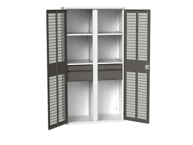 universele kast,HxBxD 2000x1050x550mm,4xStalen bodem,4lade(n)