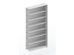 kantoorstelling aanbouwveld HxBxD 2550x1256x335mm 7 OH Stalen Ral7035