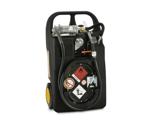 brandstoftrolley,60l,m. handpomp,tapventiel,HxLxB 380x900x530mm