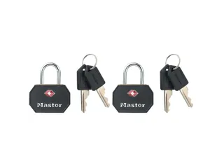 Hangslot Masterlock 2 gelijksluitend aluminium TSA zwart 30mm - 2