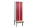locker voor scheiding van kleding,HxBxD 2120x600x815mm,2vak