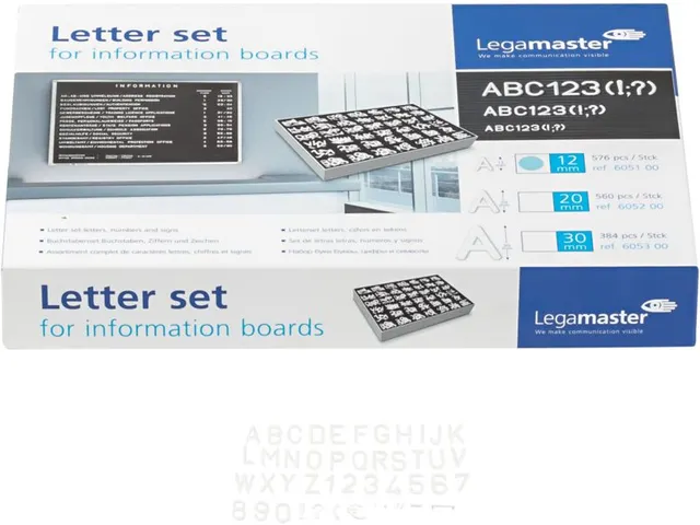 Letter/cijferdoos Legamaster tbv letterbord 12mm 568stuks