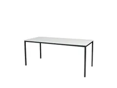 Domino Basic Tafel Vaste Hoogte 1800x800mm Grijs 25mm Zwart 4-Poot