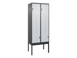 Z-garderobekast,HxBxD 2120x800x500mm,vak B 200/400mm,draaigrendel
