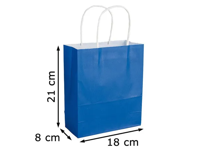 Folia Papieren Kraftzak 18x21cm geassorteerde kleuren 7 stuks