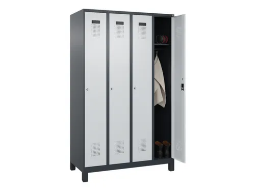 locker,HxBxD 1950x1200x500mm,4vak,vak B 300mm,cil.-slot,voeten