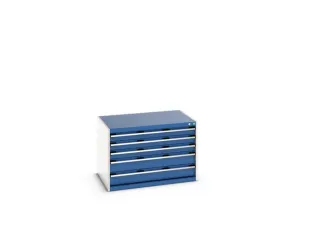 ladekast HxBxD 700x1050x750mm 5laden romp RAL7035 front RAL5010 - 7