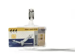 Durable 8218 Dubbele Badgehouder Transparant 54x85mm Met Clip