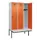locker met bank,HxBxD 2120x1200x815mm,3vak,vak B 400mm,draaigrendel