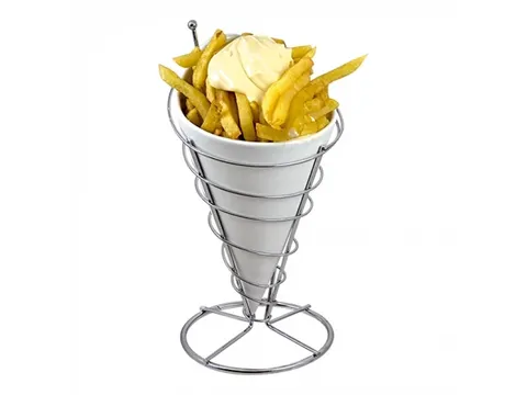 Emga Porseleinen Frietzak met standaard