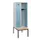 locker met bank,HxBxD 1950x600x815mm,2vak,vak B 300mm,cilinderslot