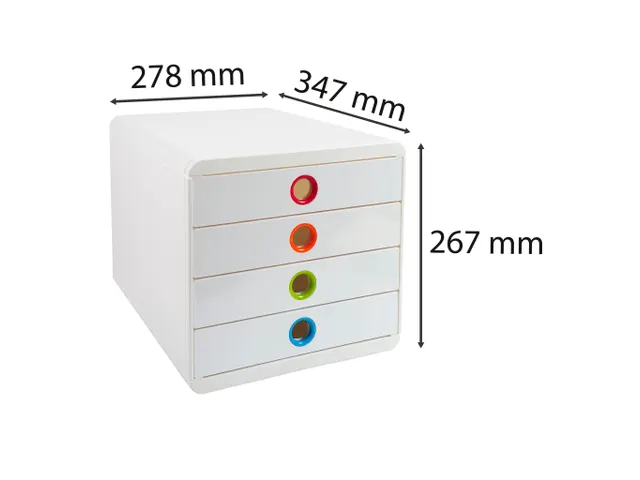 Exacompta ladenblok Pop-Box wit/ harlekijn