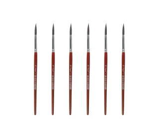 Penseel Kangaro Serie 120 rond Nr. 10 geitenhaar doos 6 stuks - 1