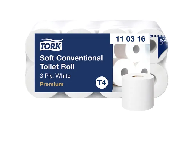Toiletpapier Tork T4 110316 3-Laags Premium 250 vel 8 Rollen