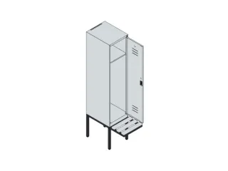 locker met bank,HxBxD 1950x400x815mm,1vak,vak B 400mm,cil.-slot - 4