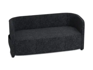 sofa,2-zits,stof donkergrijs,HxBxD 760x1570x760mm,2zijvakken - 2