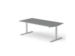 Elektrisch ihv bureau,HxBxD 650-1310x2000x1000mm,blad donkergrijs