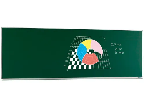 Schoolbord Enkelvlaksbord 120x250cm Krijtbord Magnetisch Groen emaille