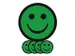 Aimant Smiley 25mm émotion content vert 5 pièces