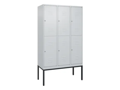 dubbeldekse locker,HxBxD 2120x1200x500mm,3x2vak.,vak B 400mm,cil.-slot