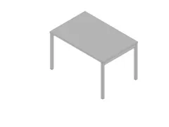 Bureau 680-760x1200x800mm gris 4 pieds aluminium