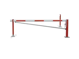 afzetting,totale B 4,5m,boom aluminium rood/wit