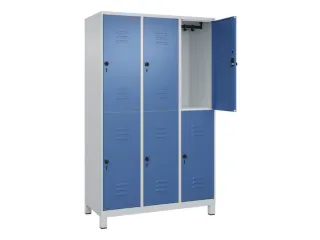 dubbeldekse locker,HxBxD 1950x1200x500mm,3x2vak.,vak B 400mm - 2