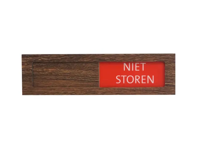 Premium Schuifbord Donker Houtlook Wit Niet Storen 150x40mm