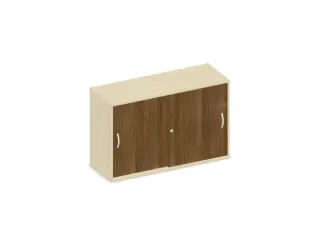 Schuifdeurkast 770x1200x430mm Decor Romp Esdoorn Decor Front Noten - 1